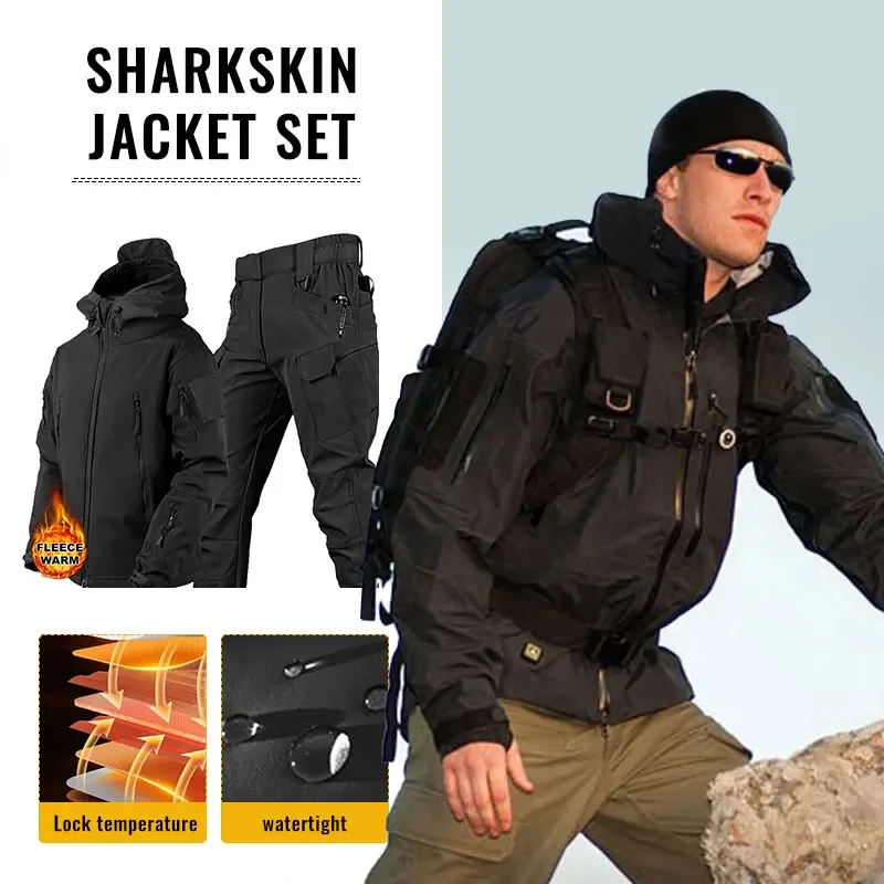 Winter Clothing Hiking - طقم بدلة رياضية مخملية من قطعتين