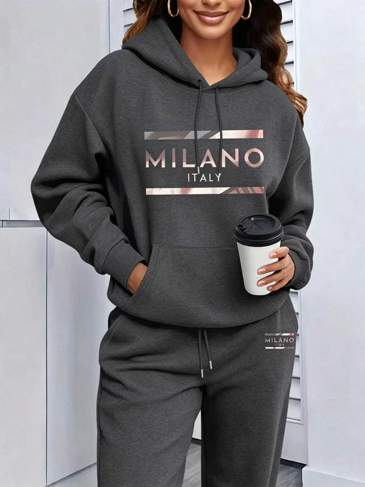 بدلة سويت شيرت نسائية مطبوعة ب - مراجعة Winter Clothing For Women وسعره