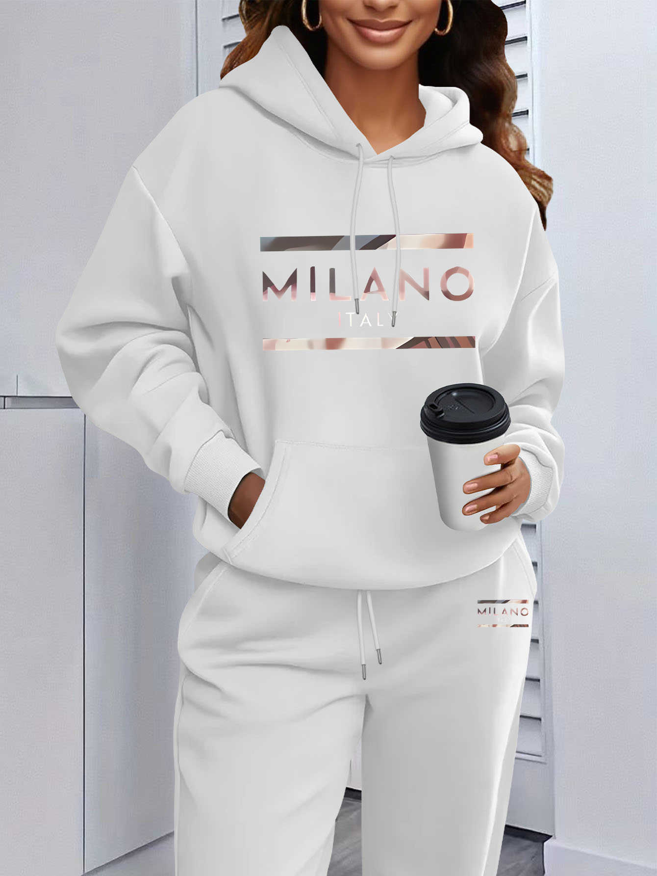 بدلة سويت شيرت نسائية مطبوعة ب - مراجعة Winter Clothing For Women وسعره