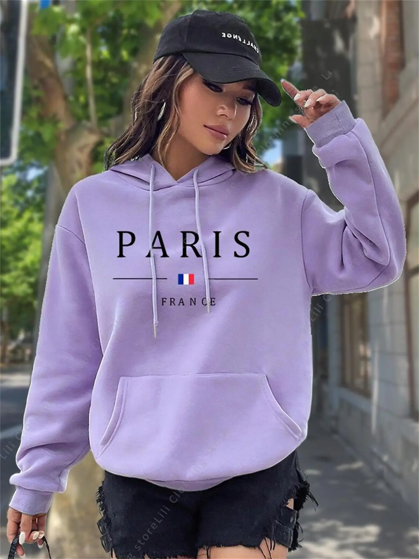 هودي نسائي بطباعة جرافيك من PA - مراجعة Winter Clothing Drawing وسعره