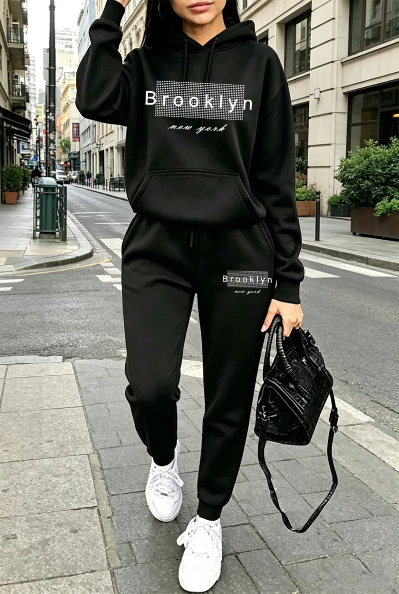 بدلة رياضية نسائية مطبوعة، هود - مراجعة Winter Clothing For Women وسعره