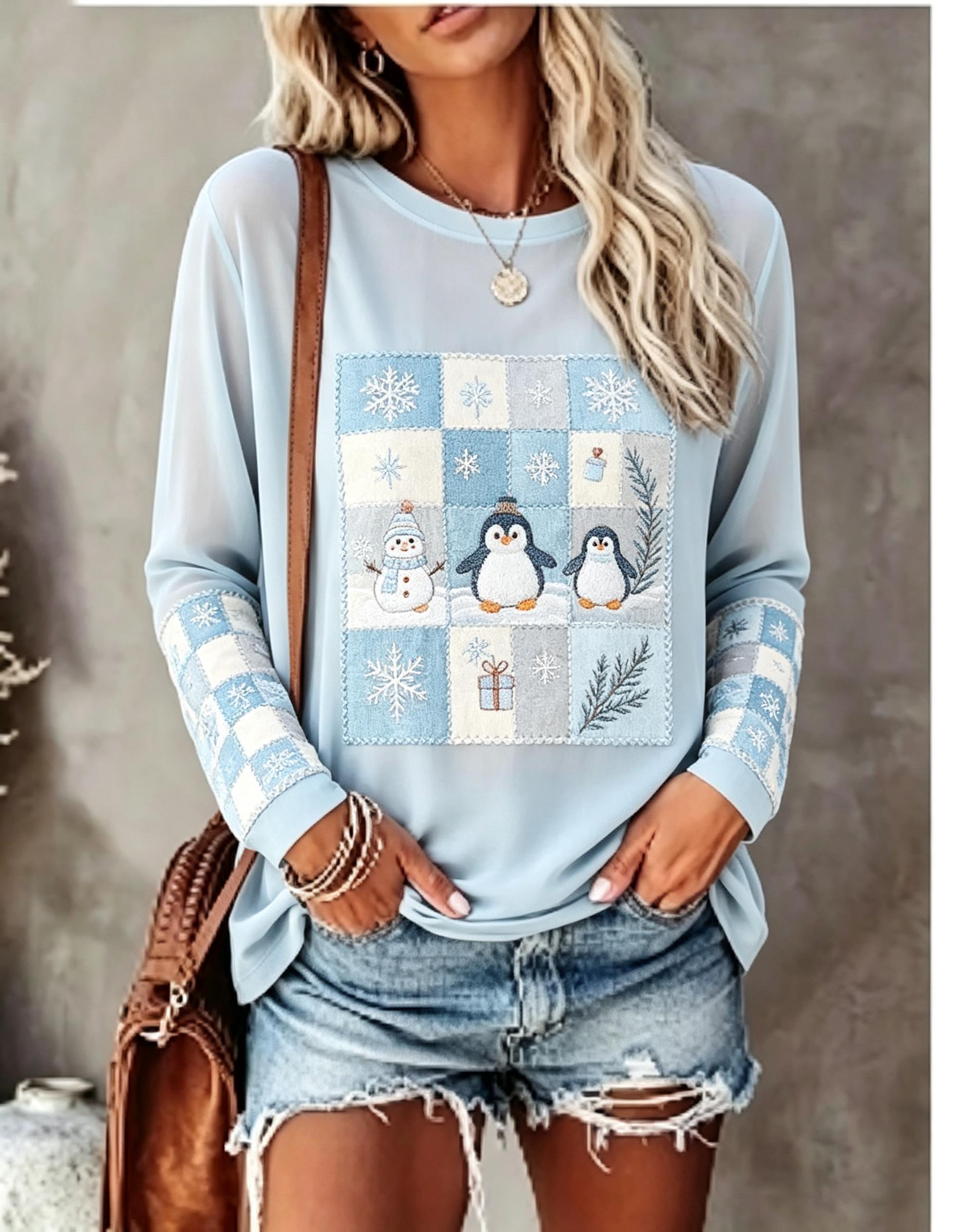 تيشيرت نسائي بأكمام طويلة، بتص - مراجعة Winter Clothing For Women وسعره