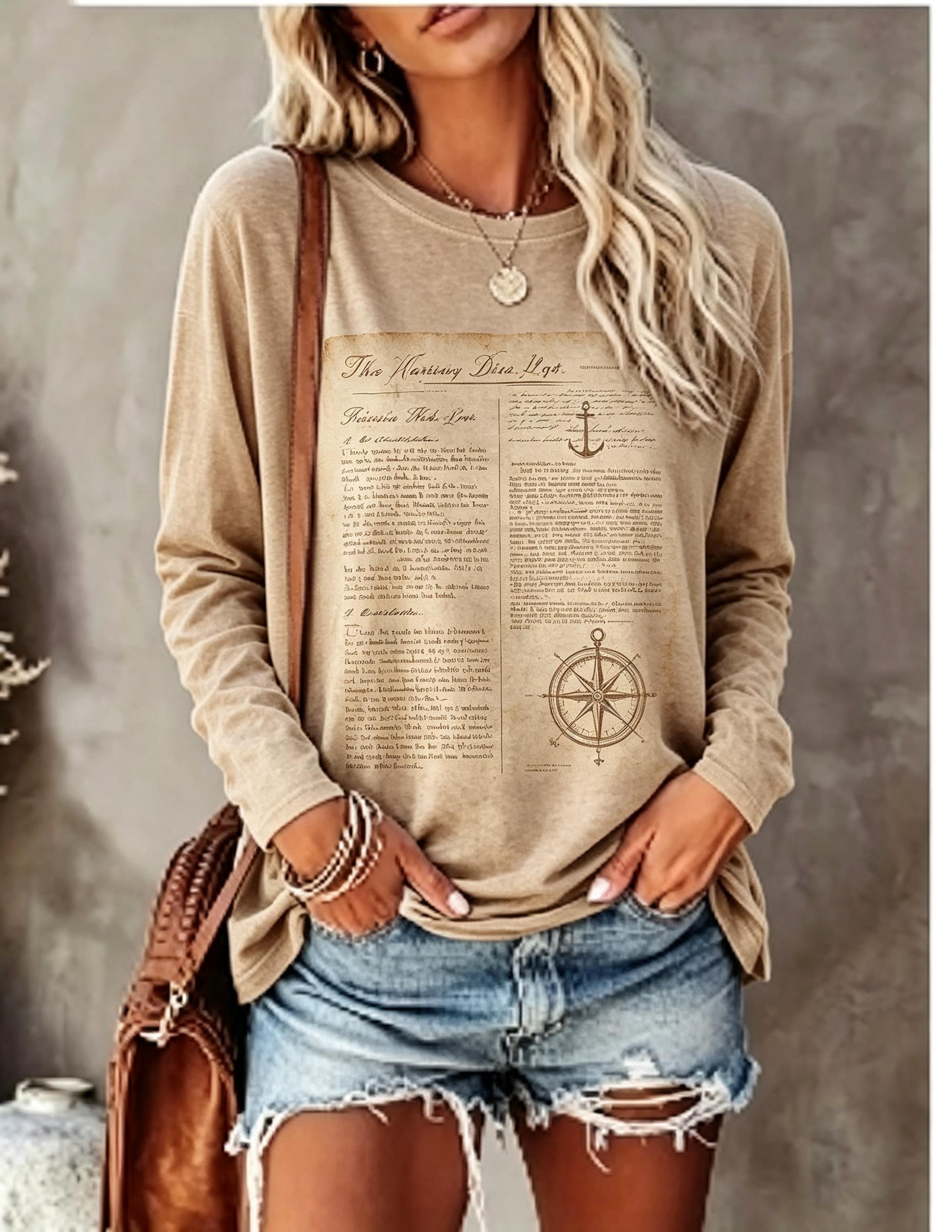 تي شيرت نسائي بأكمام طويلة، بت - مراجعة Winter Clothing For Women وسعره