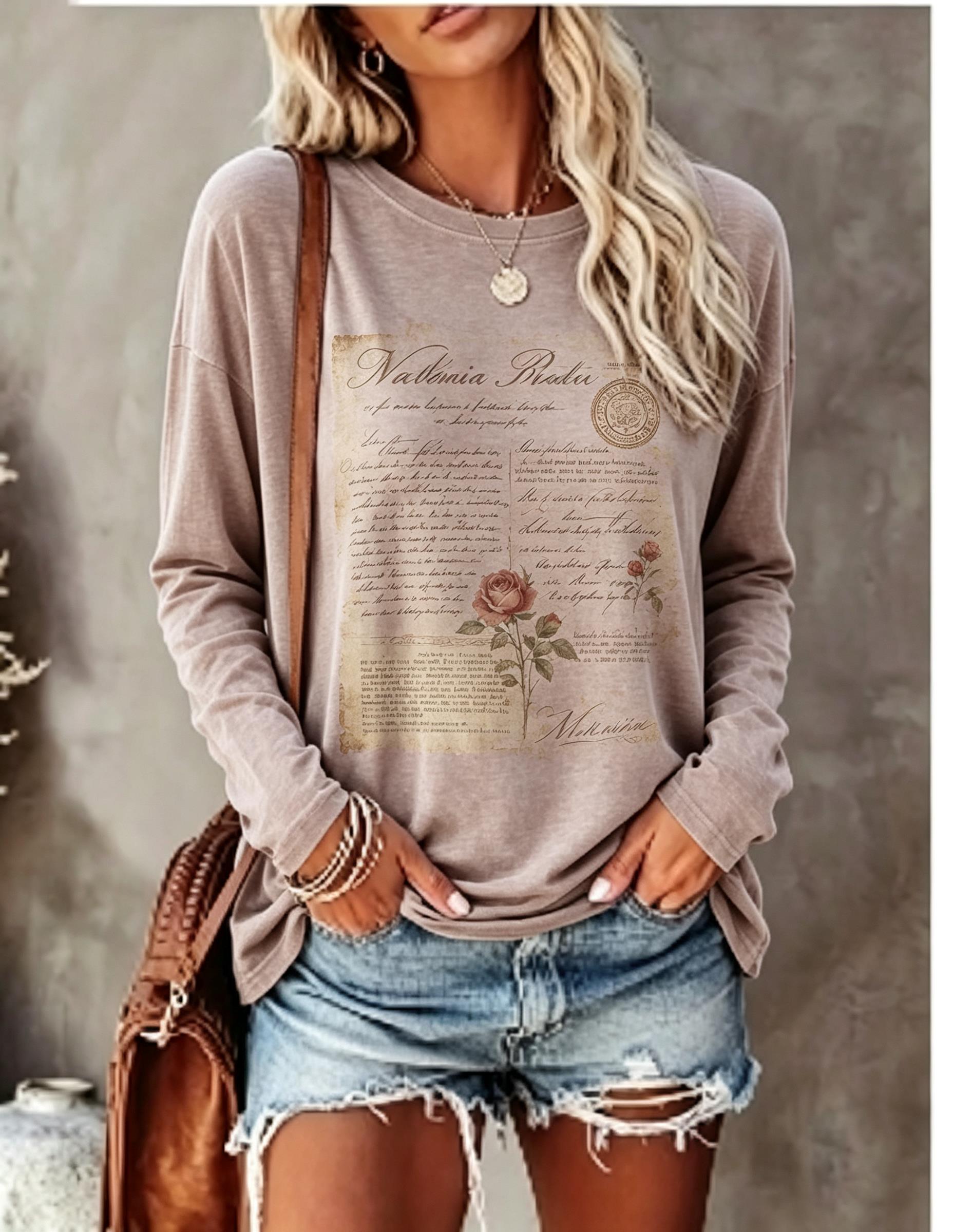 تي شيرت نسائي بأكمام طويلة، بت - مراجعة Winter Clothing For Women وسعره